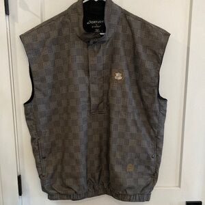 Dryjoy by FootJoy Men's Black Houndstooth Plaid Golf Vest Size Large